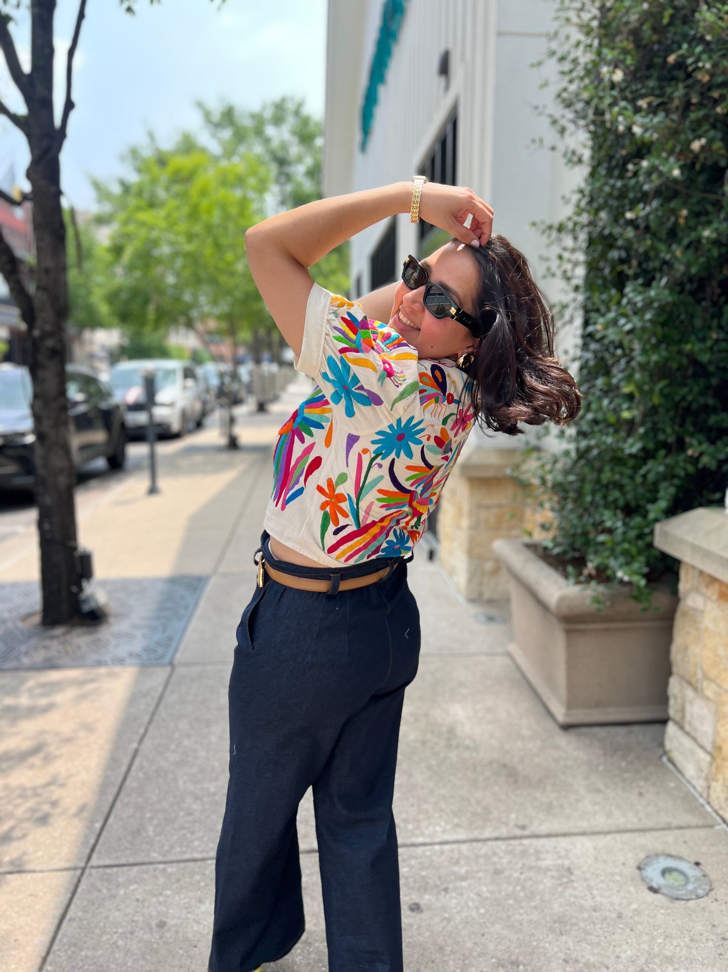 Pre order multicolor embroidery -Otomi blouse