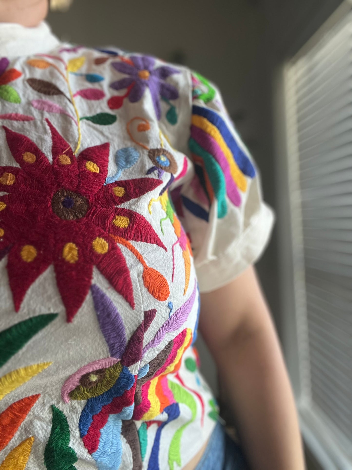 Preorder multicolor embroidery -Otomi blouse