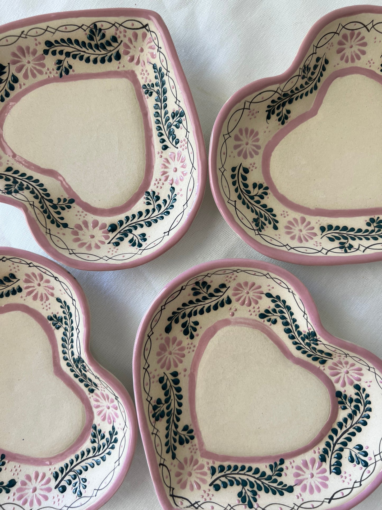 Heart pink set mug-plate