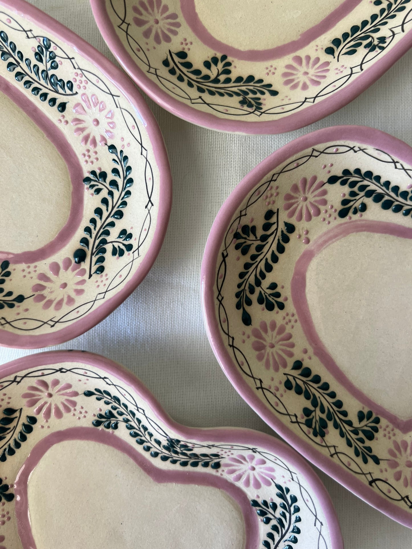 Heart pink set mug-plate