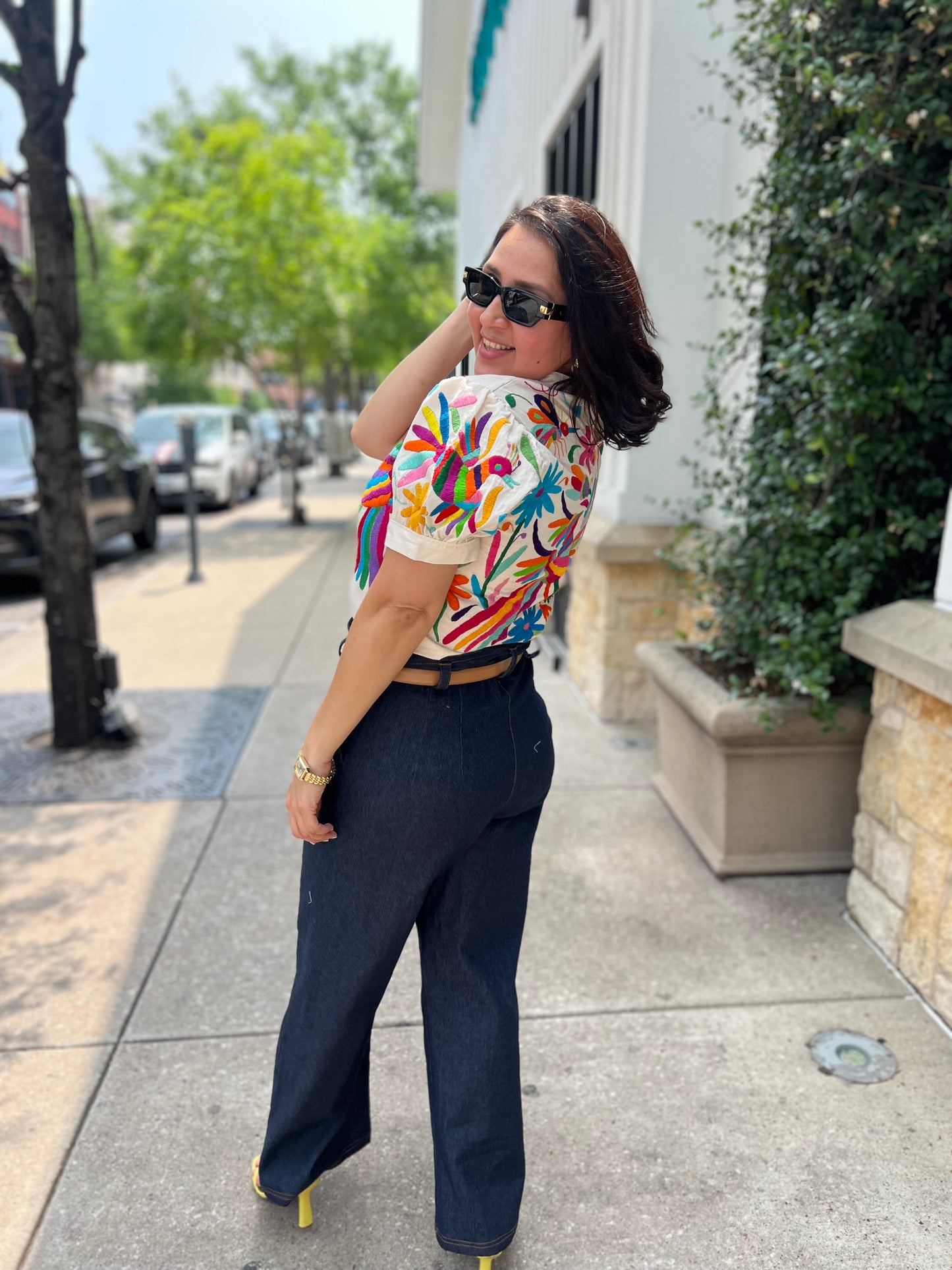 Pre order multicolor embroidery -Otomi blouse