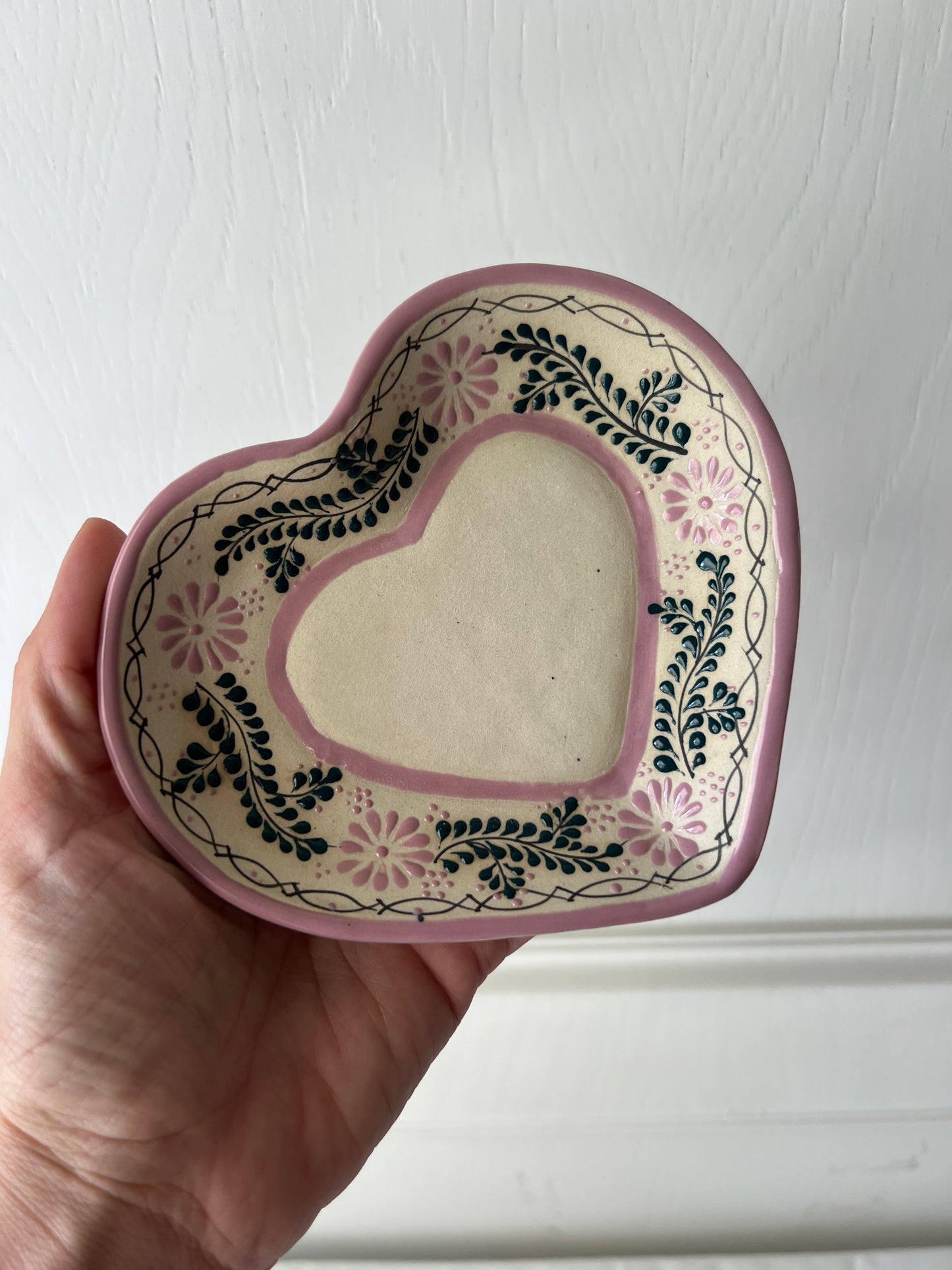 Heart pink set mug-plate