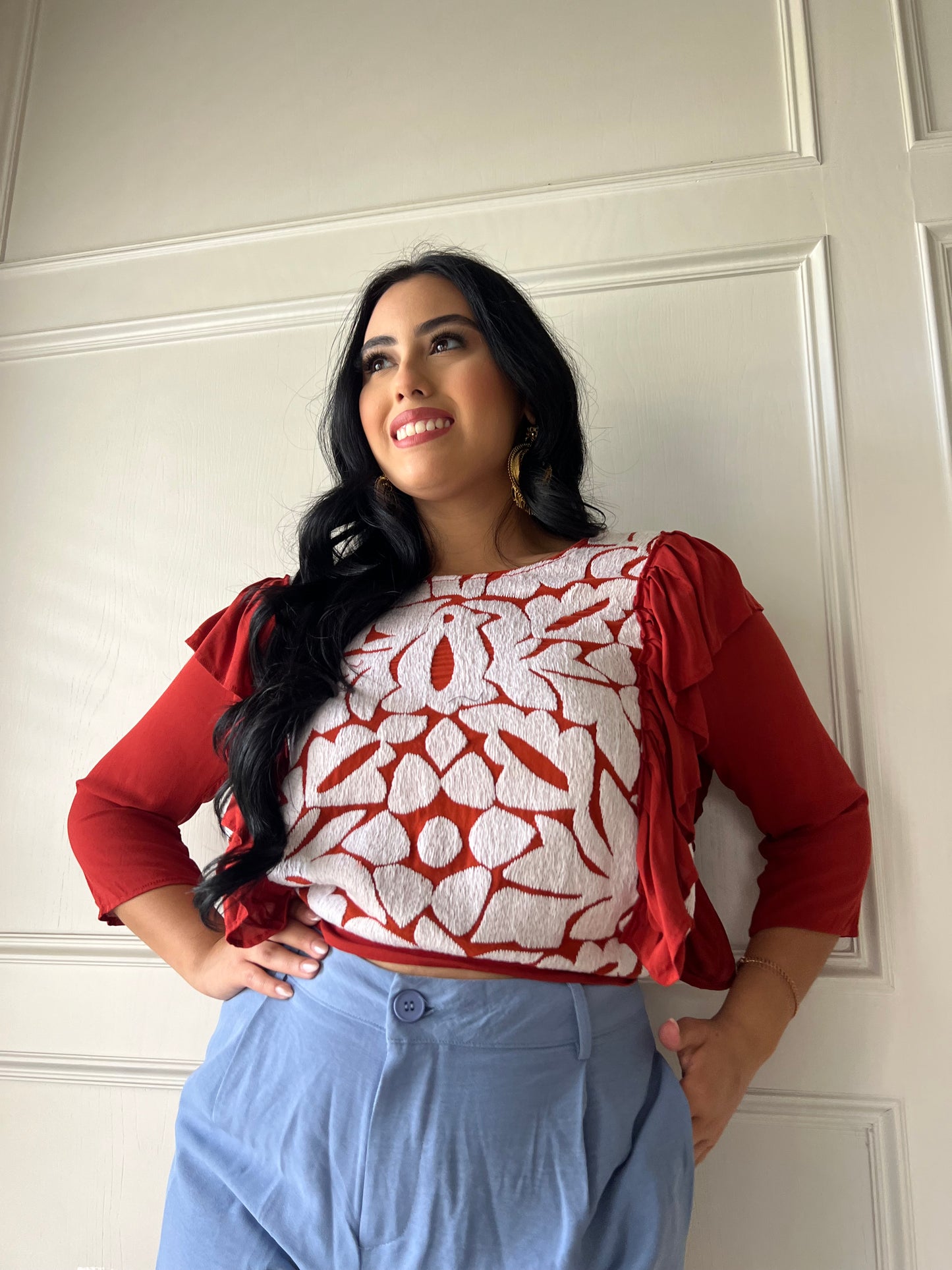 Jalapa de Diaz crop top