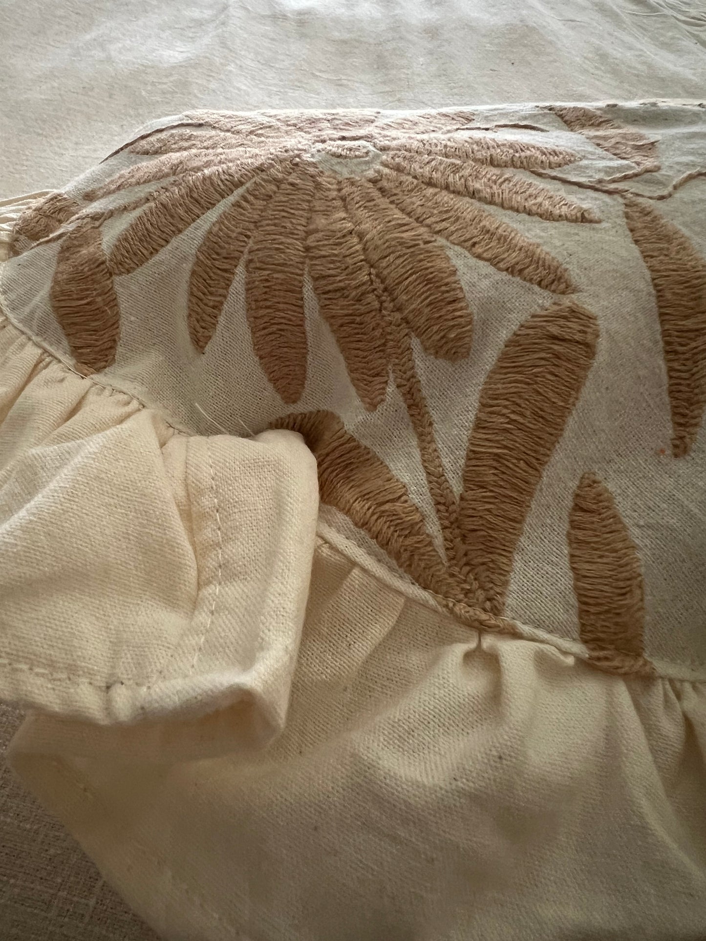 Heart pillow beige