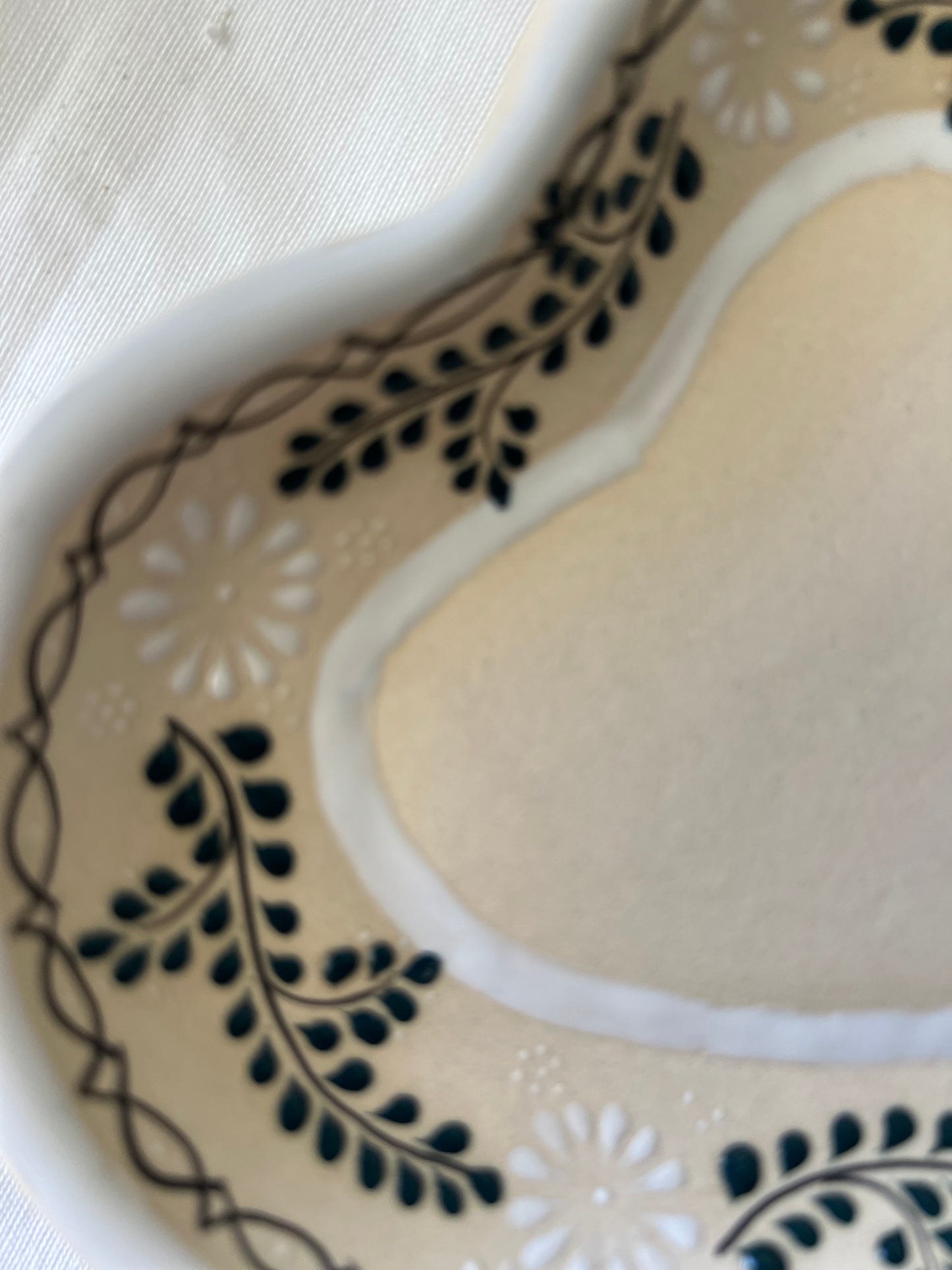 Heart white set mug-plate
