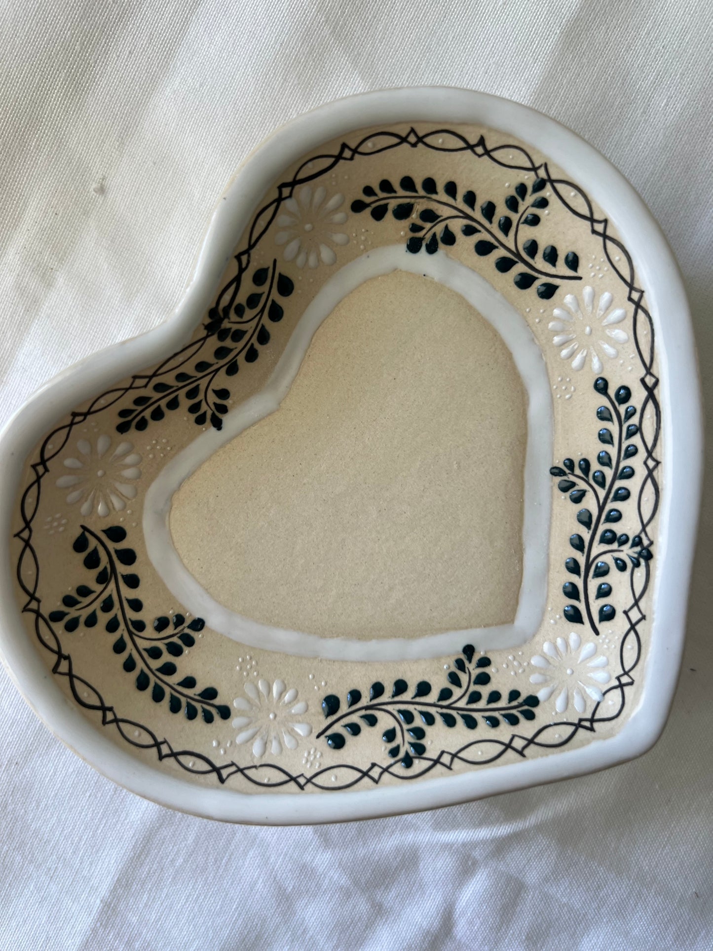Heart white set mug-plate
