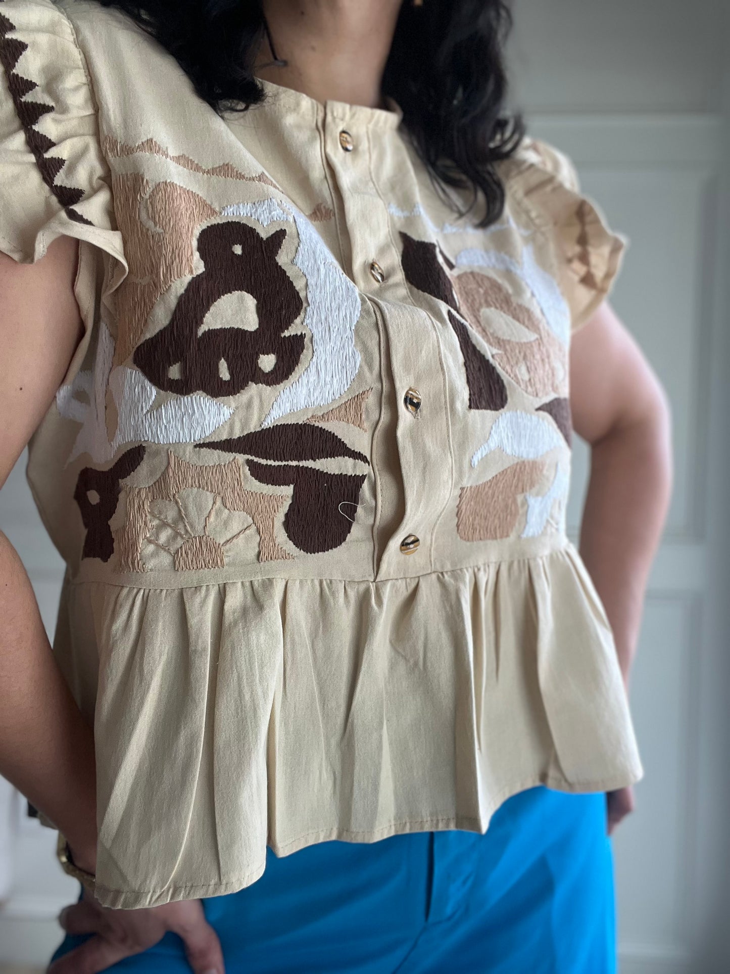 Beige -Jalapa blouse