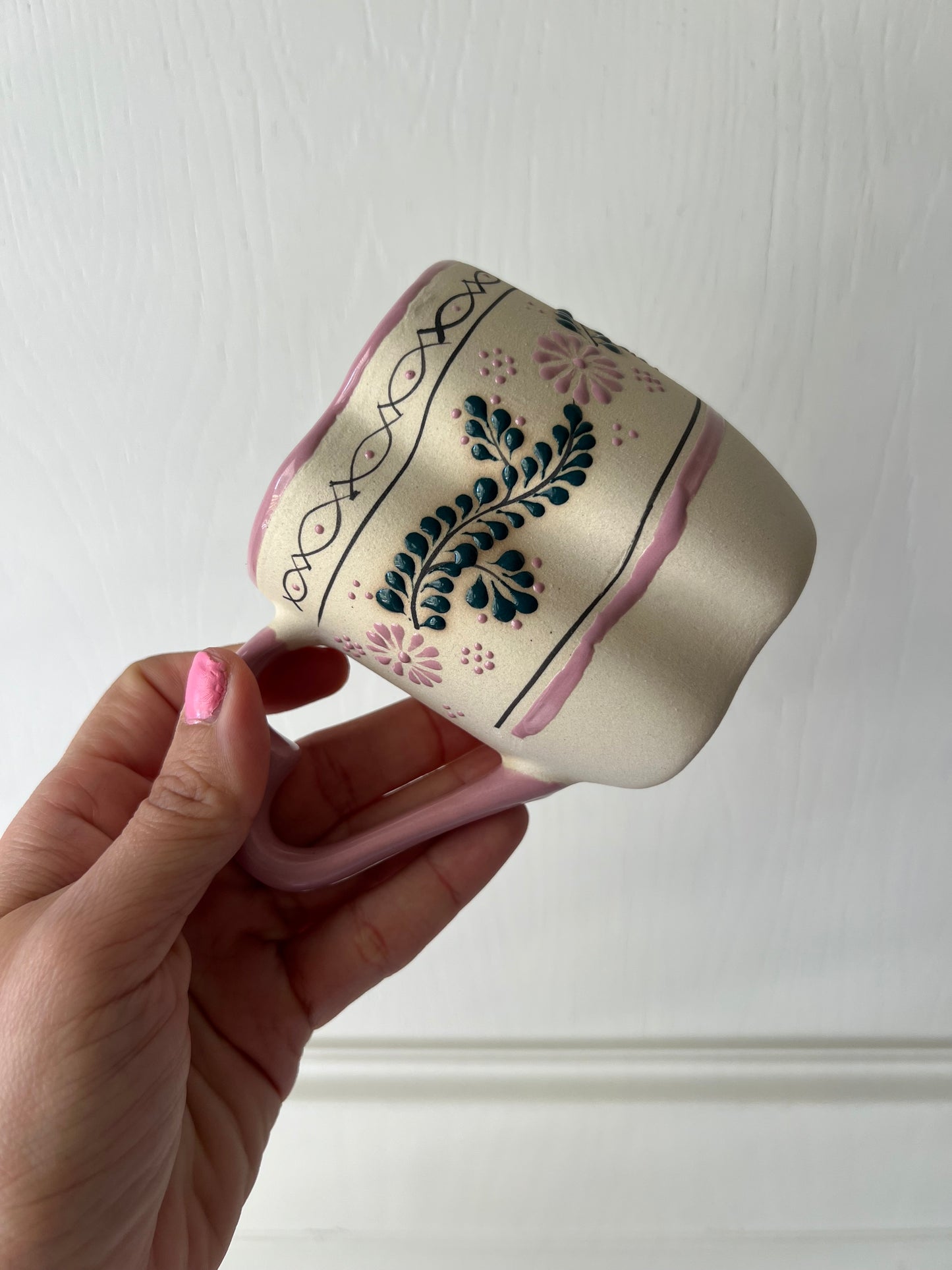 Heart pink set mug-plate