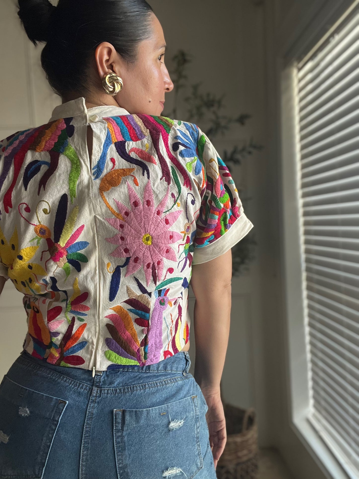 Preorder multicolor embroidery -Otomi blouse