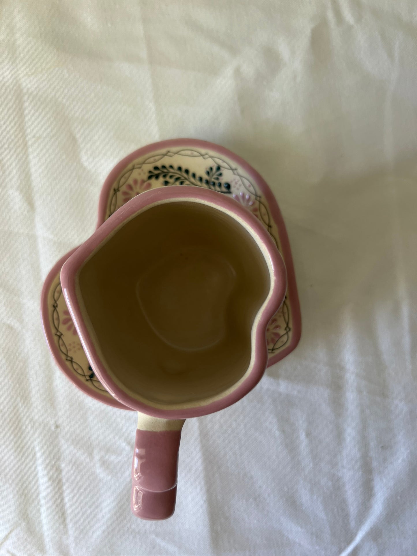 Heart pink set mug-plate