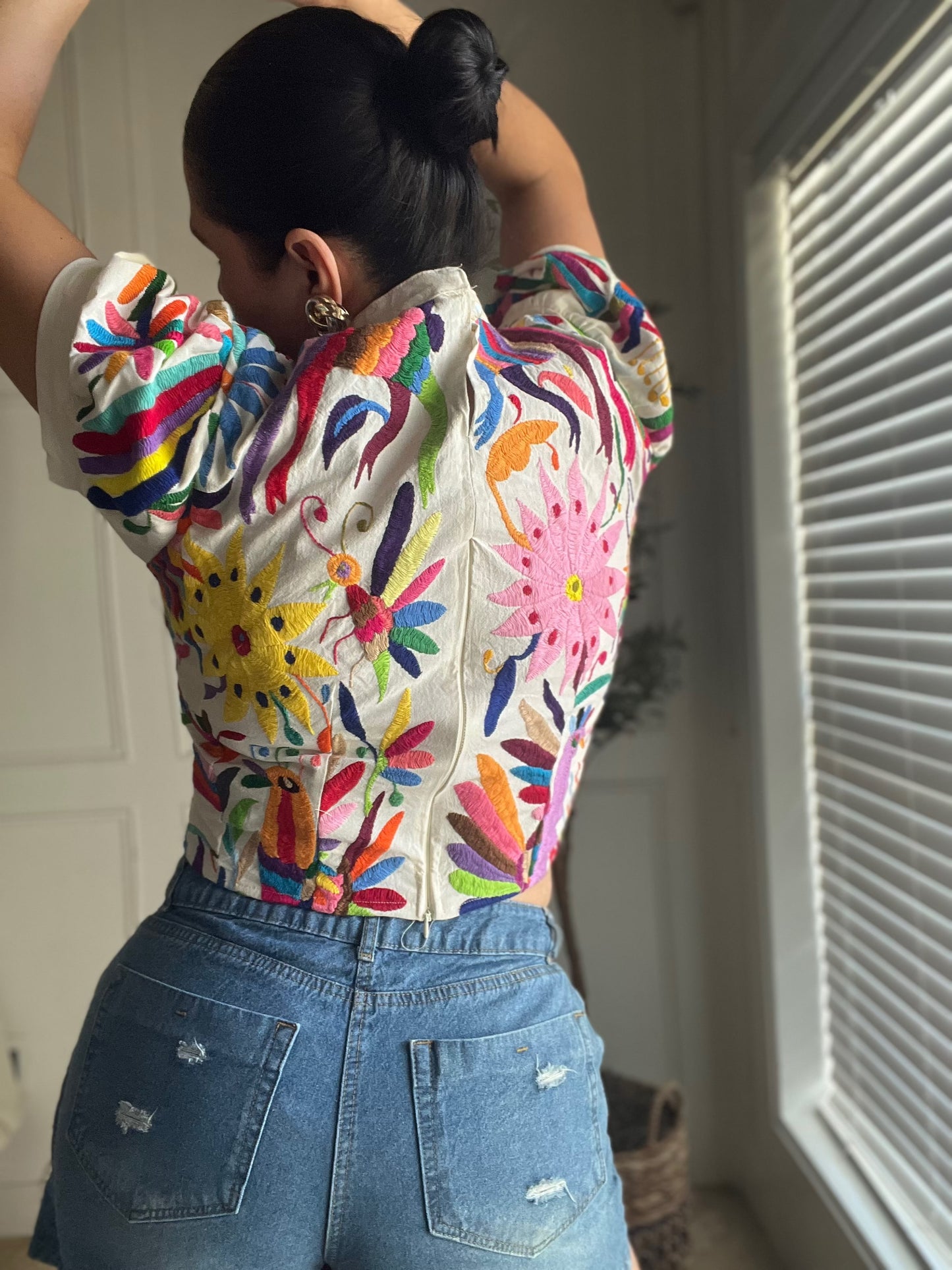 Preorder multicolor embroidery -Otomi blouse