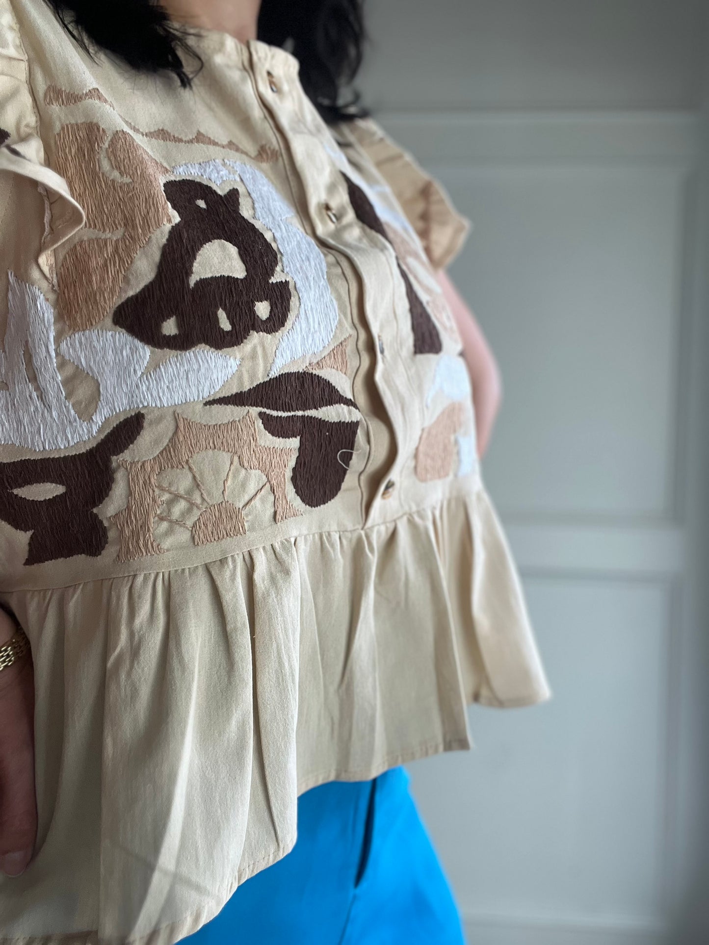 Beige -Jalapa blouse